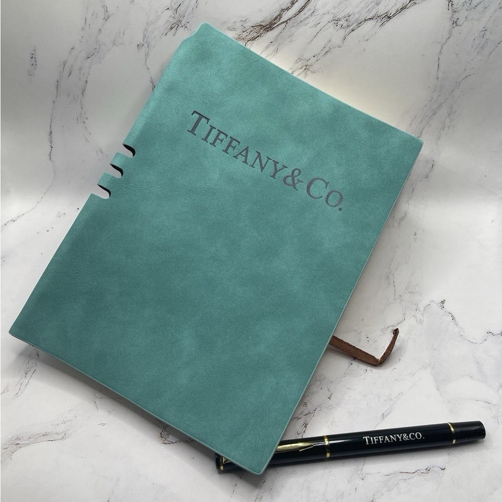 NEW Tiffany & Co. Blue Journal with Black Pen - Picture 3 of 8